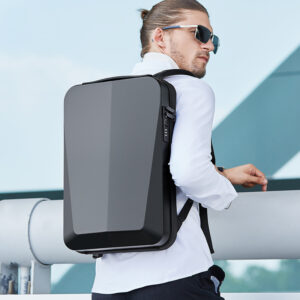 New Male Business Plastic Hard Shell Computer Backpack Waterproof